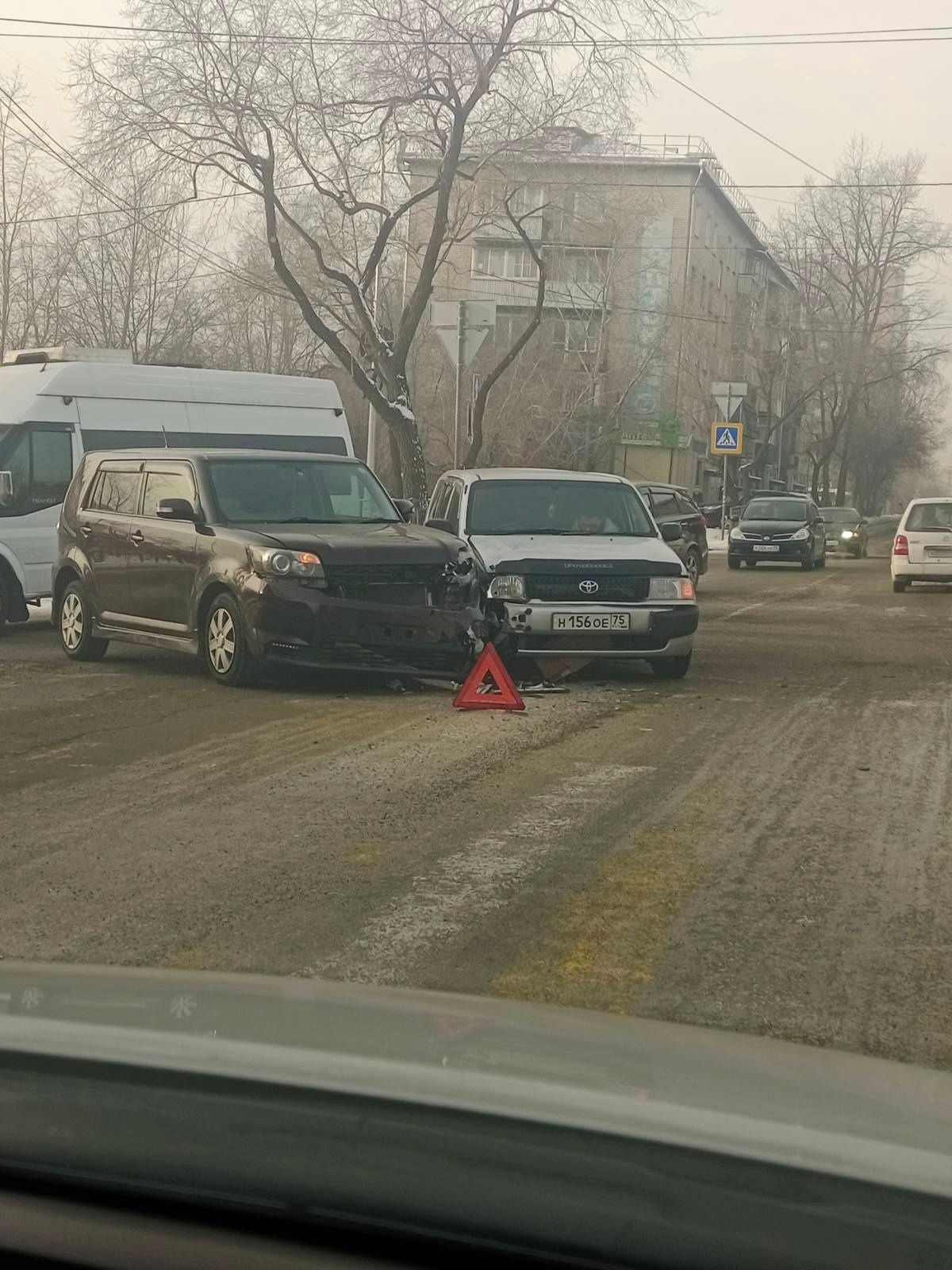 ДТП на перекрёстке Горького - Угданская (12.01.2024)