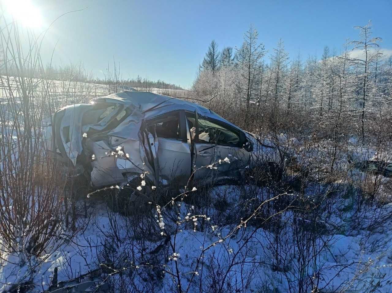 Водитель Mazda Demio погиб в жёстком ДТП в Чернышевском районе